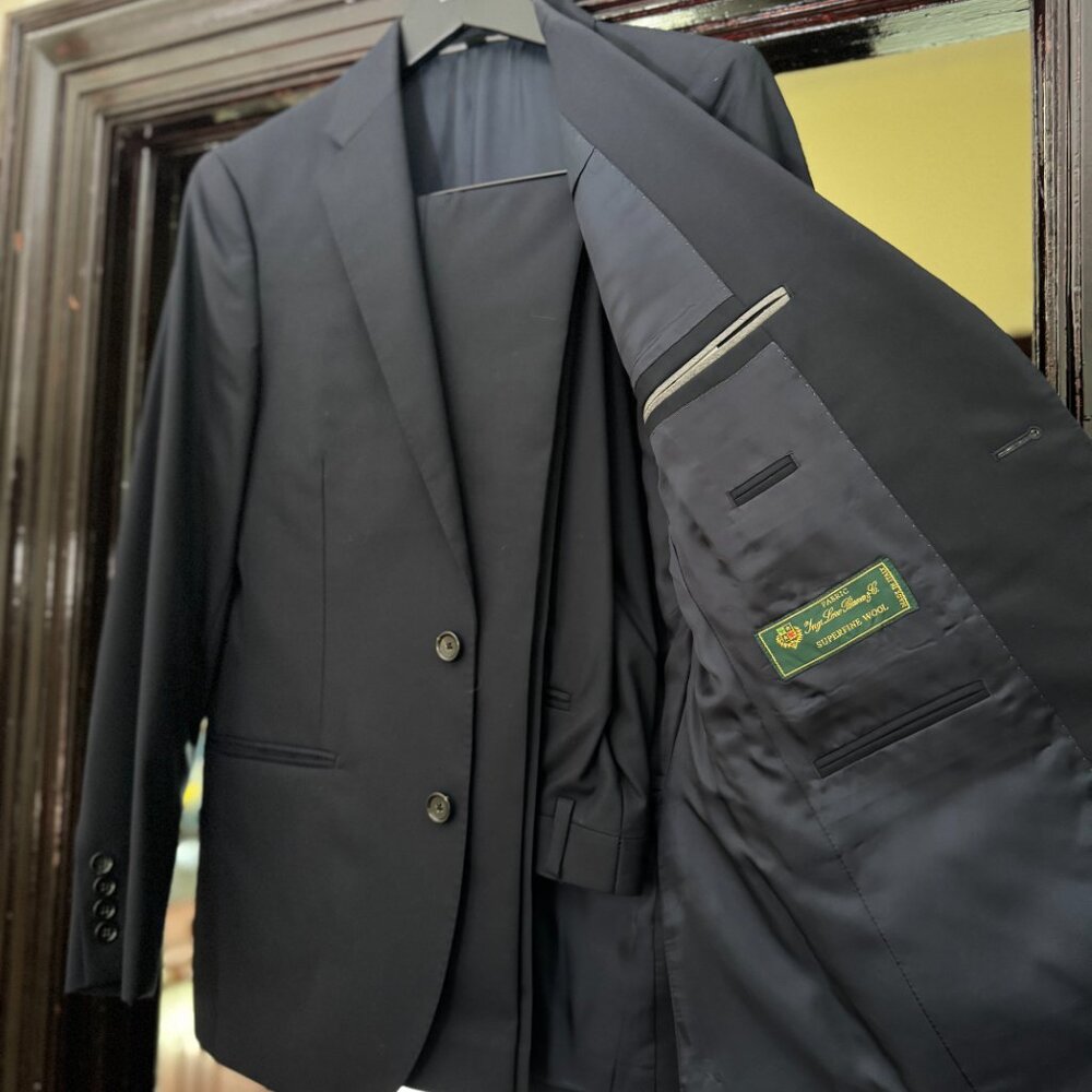 J.Crew Ludlow Navy Loro Piana Wool Suit - 36S / 29x32